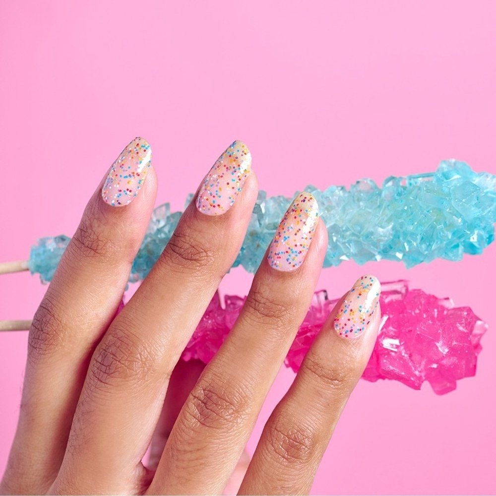 Color Street Sugar High Retired Glitter Overlay Nail Strips